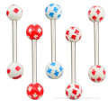 TR01054 resin tongue ring , plastic tongue ring body jewelry